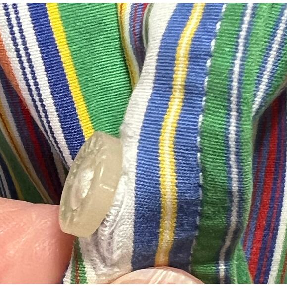 Vintage Y2K Lauren Ralph Lauren LRL Button Up Shirt Striped Cotton Roll Tab 3X - Picture 12 of 16